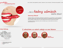 Tablet Screenshot of praktykaortodontyczna.pl